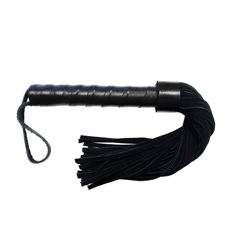 Rouge Leather Handle Suede Flogger|Front View|"suede flogger-front view"|
