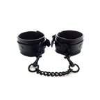 Rouge Garments Plain Black Wrist Cuffs|Front View|"wrist cuffs-front view"|