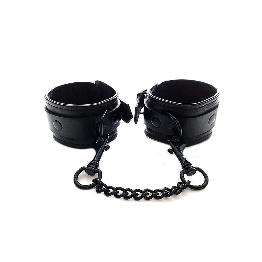 Rouge Garments Plain Black Wrist Cuffs|Front View|"wrist cuffs-front view"|