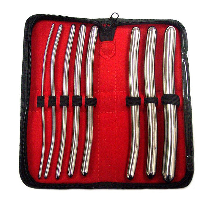 Rouge Stainless Steel Hegar Dilator Set|Front View|"steel hegar dilator set medical grade-front view adult toys direct"|