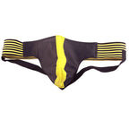 Rouge Garments Jock Black And Yellow|Front View|"yellow design-front view"|