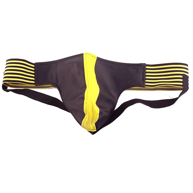 Rouge Garments Jock Black And Yellow|Front View|"yellow design-front view"|