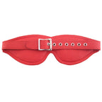 Rouge Garments Large Red Padded Blindfold|Side View|"padding detail-side view adult toys direct"|