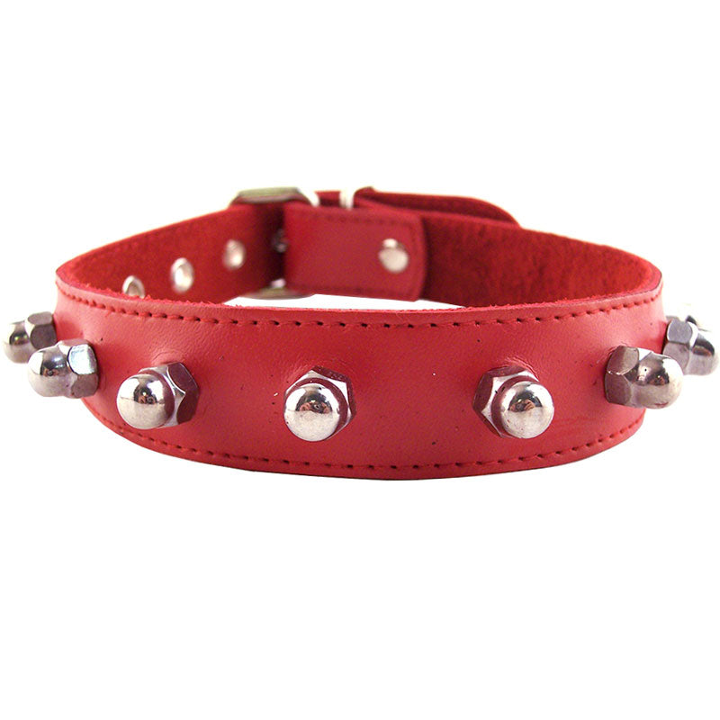 Rouge Garments Red Nut Collar|Front View|"nut collar-front view"|