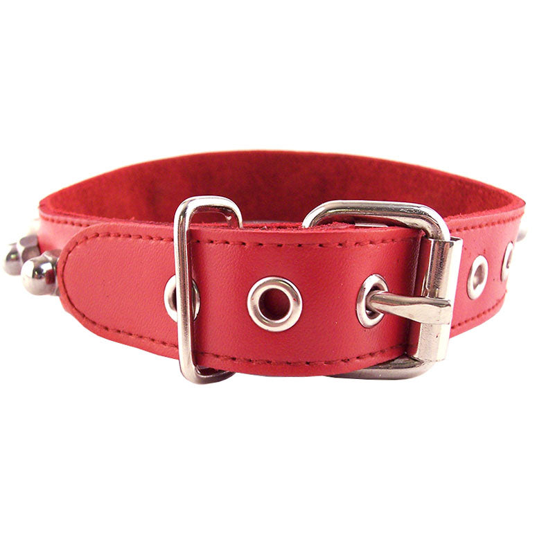 Rouge Garments Red Nut Collar|Side View|"collar details-side view"|