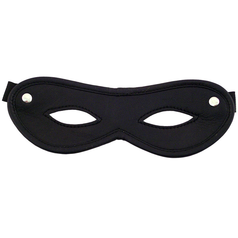 Rouge Garments Open Eye Mask Black|Front View|"black open mask-front view adult toys direct"|