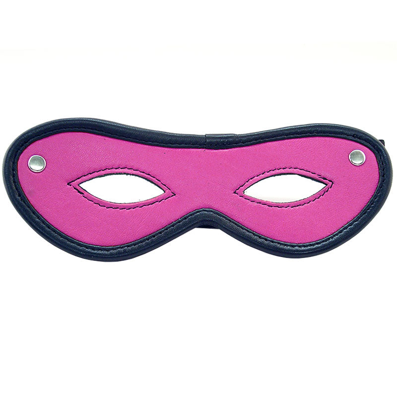 Rouge Garments Open Eye Mask Pink|Front View|"pink open mask-front view adult toys direct"|
