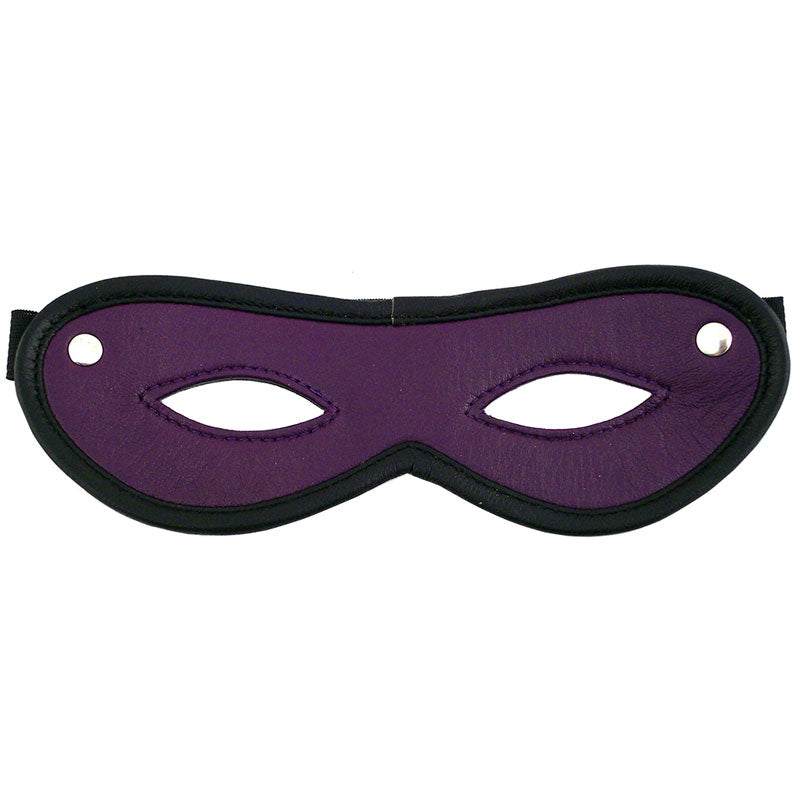 Rouge Garments Open Eye Mask Purple|Front View|"purple open mask-front view adult toys direct"|
