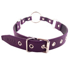 Rouge Garments O Ring Gag Purple|Side View|"gag details-side view"|