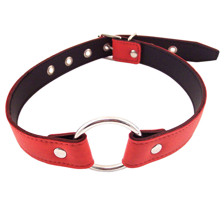Rouge Garments O Ring Gag Red|Front View|"ring gag-front view"|