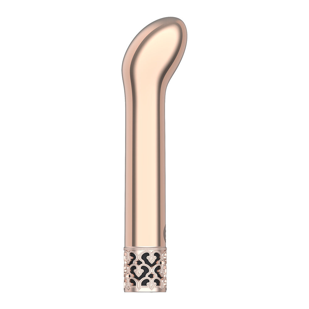 Royal-Gems-Jewel-Rechargeable-G-Spot-Bullet-Rose-Gold|Front View|"rose gold bullet-front view"