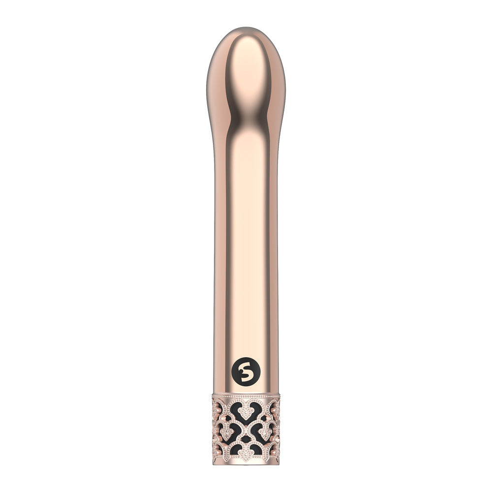 Royal-Gems-Jewel-Rechargeable-G-Spot-Bullet-Rose-Gold|Side View|"compact design-side view"