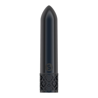 Royal-Gems-Glitz-Rechargeable-Bullet-Gun-Metal|Front View|"luxury bullet vibrator gunmetal rechargeable-front view"