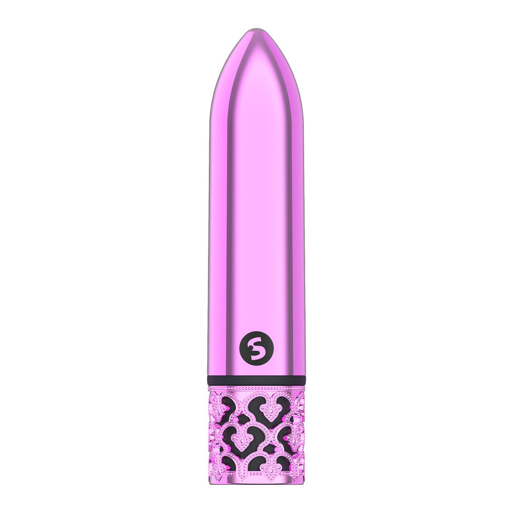Royal-Gems-Glamour-Rechargeable-Bullet-Pink|Front View|"glamour bullet pink rechargeable-front view"