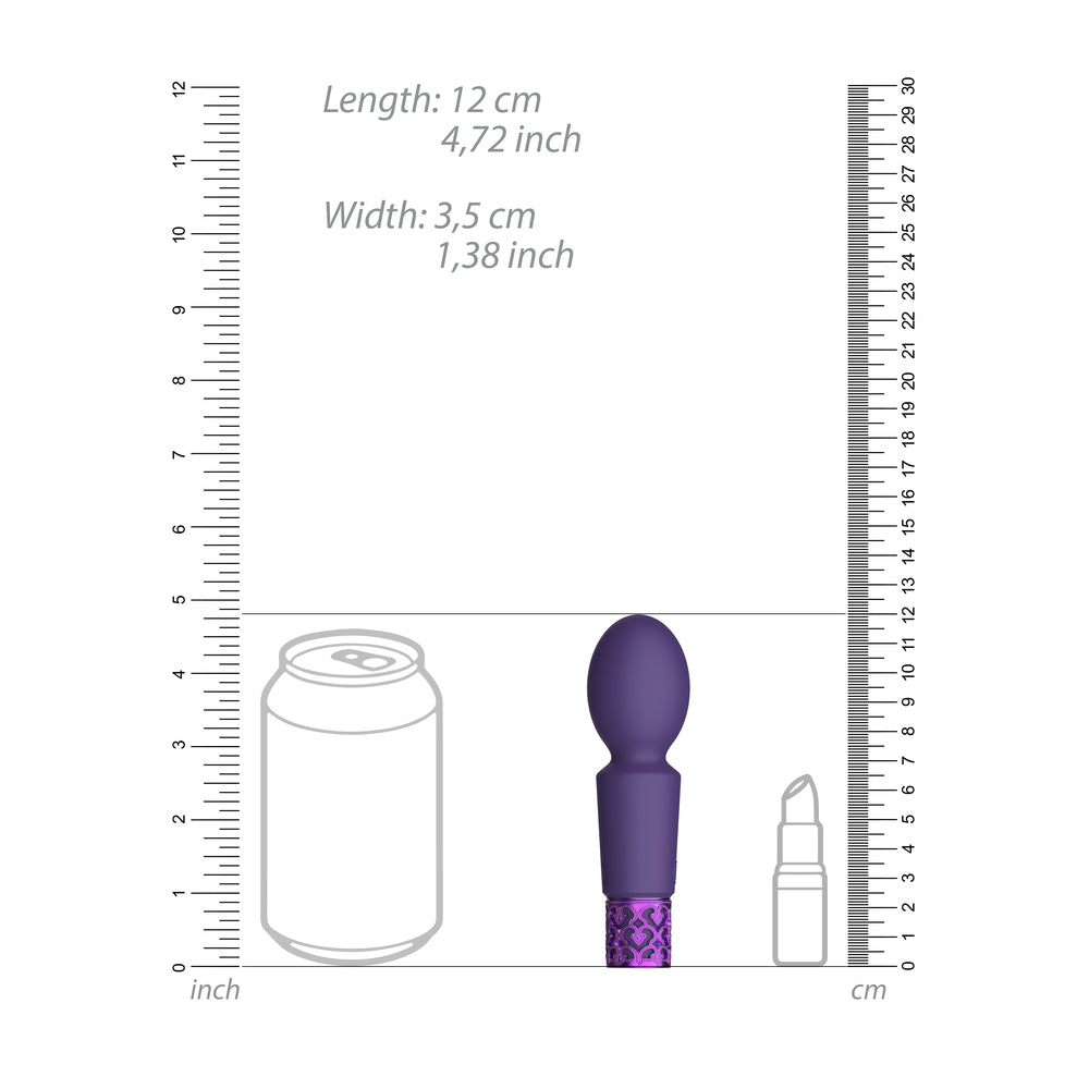 Royal-Gems-Brilliant-Rechargeable-Bullet-Purple|Side View|"compact bullet design-side view"