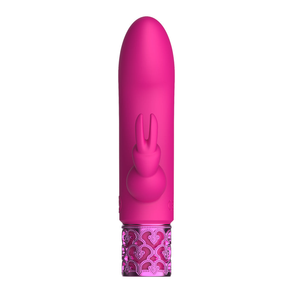 Royal-Gems-Dazzling-Rechargeable-Rabbit-Bullet-Pink|Side View|"dazzling design-side view"
