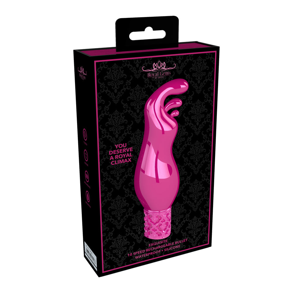 Royal-Gems-Exquisite-Rechargeable-Silicone-Bullet-Pink|Kit View|"complete luxury set pink-kit view"