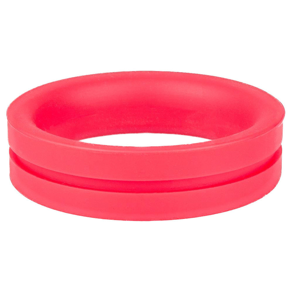 Screaming O RingO Pro LG Red Cock Ring|Side View|"red detail - side view"