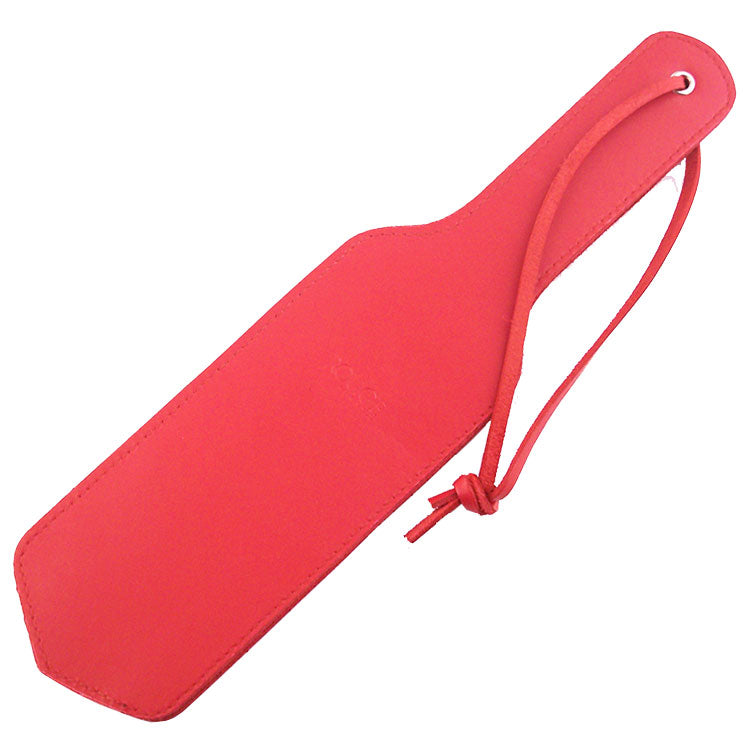 Rouge Garments Paddle Red|Front View|"red leather paddle-front view adult toys direct"|