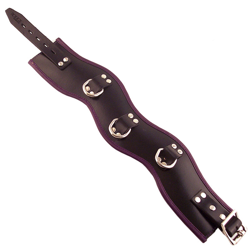 Rouge Garments Black And Purple Padded Posture Collar|Front View|"padded collar-front view"|
