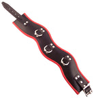 Rouge Garments Black And Red Padded Posture Collar|Front View|"padded collar-front view"|