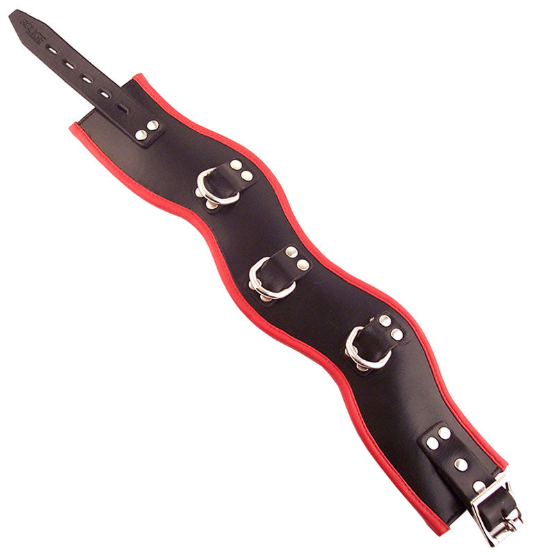 Rouge Garments Black And Red Padded Posture Collar|Front View|"padded collar-front view"|