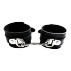 Rouge Garments Black Rubber Wrist Cuffs|Front View|"rubber cuffs-front view"|