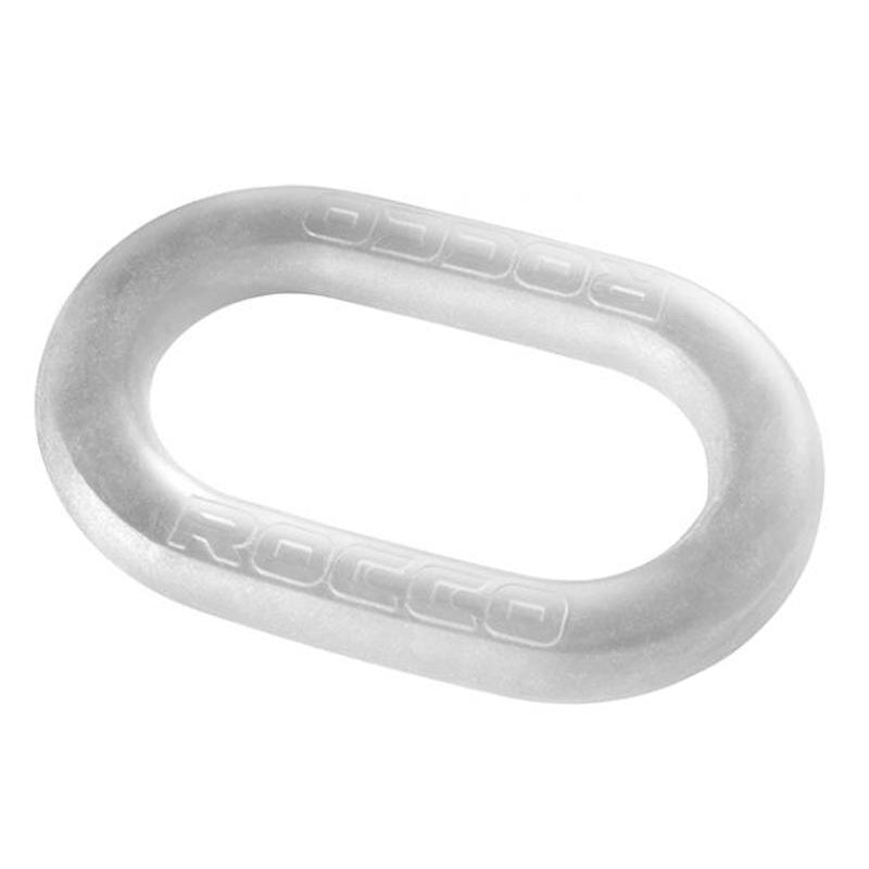 The Rocco 3 Way Wrap Cock Ring Clear|Front View|"wrap design - front view"