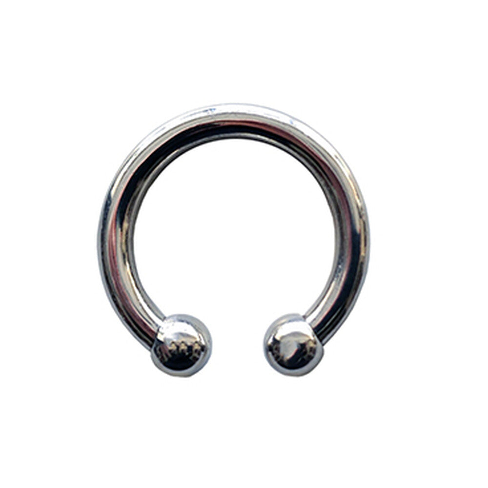 Rouge Stainless Steel Horseshoe Cock Ring 30mm|Front View|"horseshoe ring-front view"|