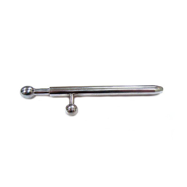 Rouge Stainless Steel Key Urethral Plug 93mm|Front View|"93mm key urethral plug steel-front view adult toys direct"|