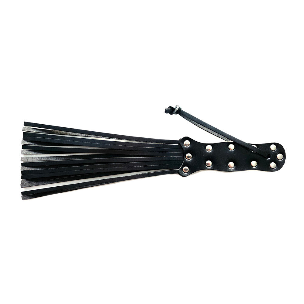 Rouge Leather Spiral Paddle|Front View|"spiral pattern paddle-front view adult toys direct"|