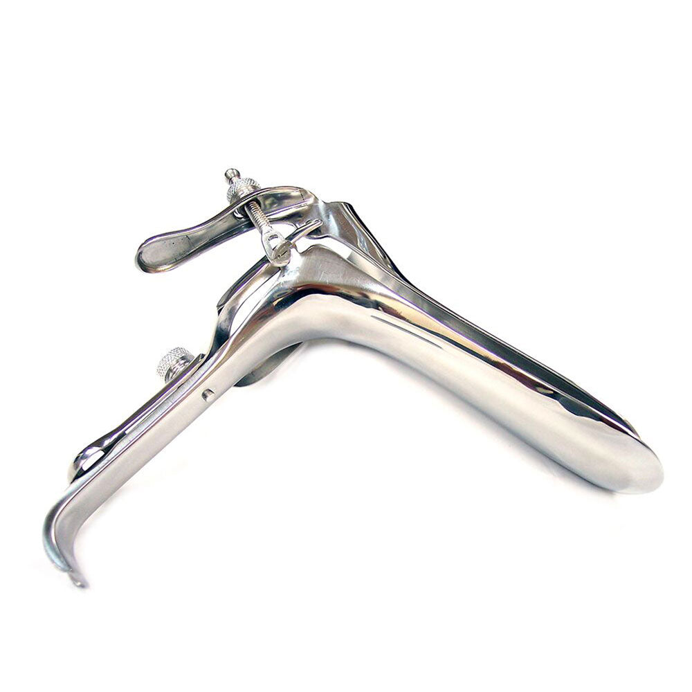 Rouge Stainless Steel Vaginal Speculum|Front View|"premium steel speculum-front view adult toys direct"|