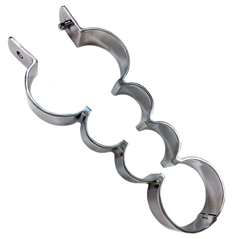 Rouge Stainless Steel Heavy Metal Wrist and Ankle Binder|Side View|"metal binder detail-side view adult toys direct"|