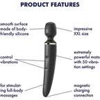Satisfyer Wander Woman Black | Detail | "wand massager control panel - detail view"