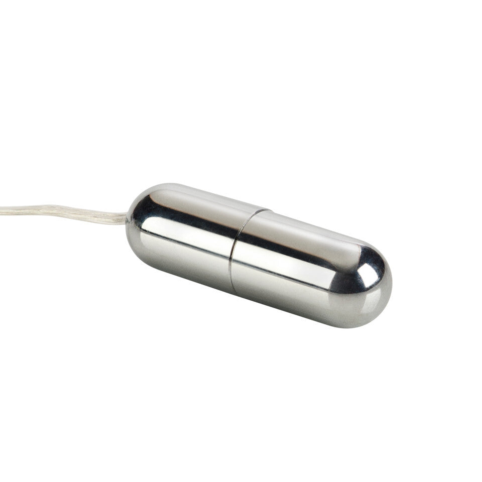 First Time Silver Teaser Vibrating Bullet|Side View|"Premium pleasure device - side view"