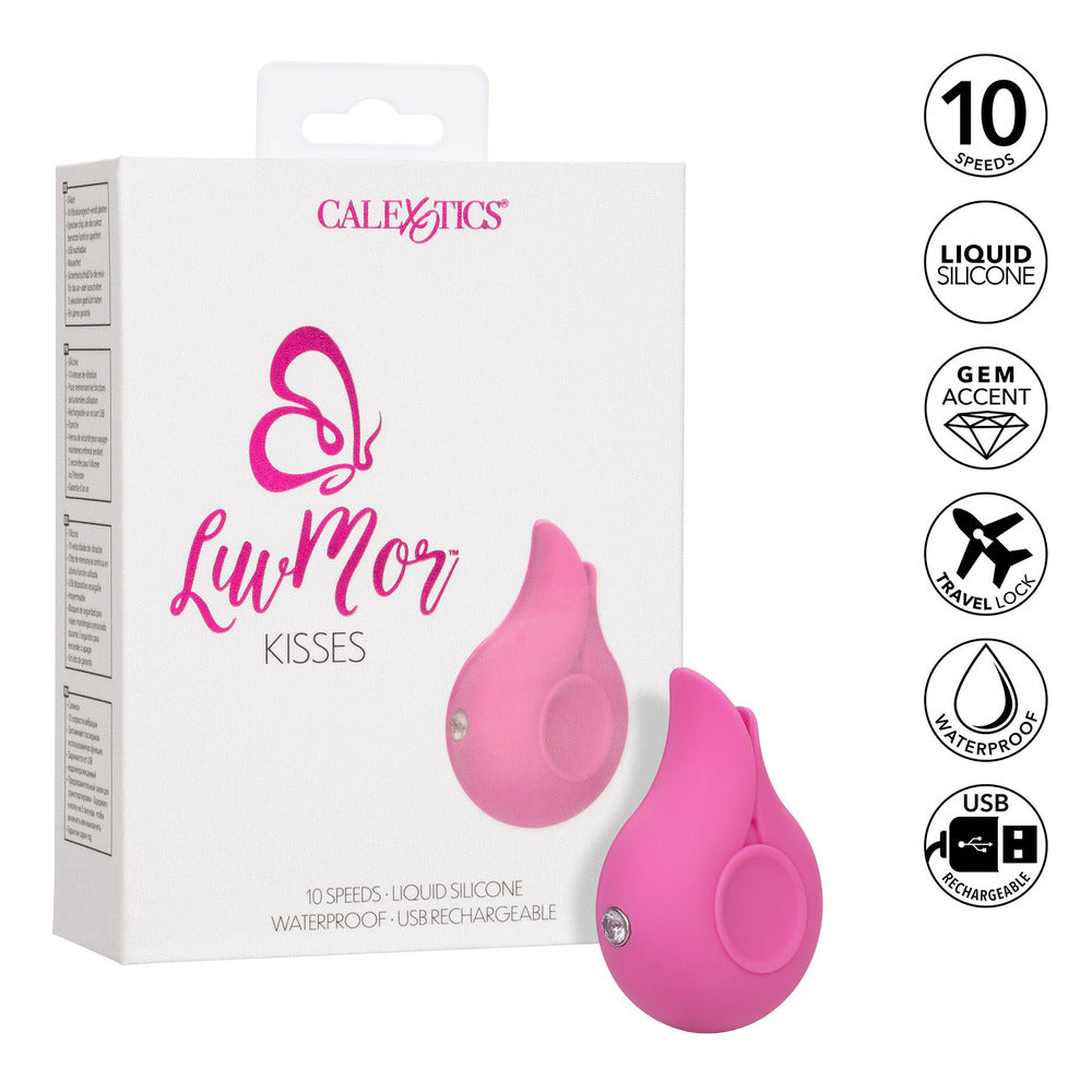 LuvMor Kisses Flickering Clitoral Stimulator|Kit View|"Complete pleasure system - kit view"