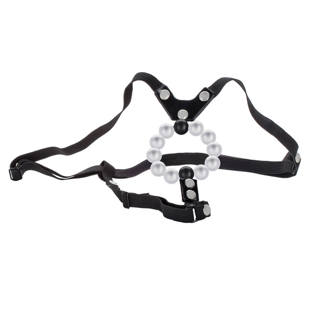 Lovers Thong With Pleasure Pearls|Front View|"Pearl pleasure thong - front view"