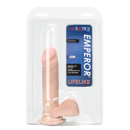 Emperor 6 Inch Life Like Dildo Ivory|Detail View|"surface detail - detail view"