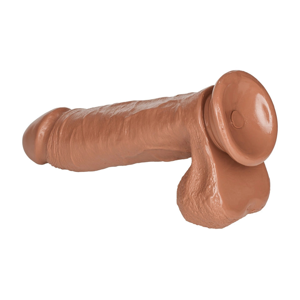 Emperor 7 Inch Life Like Dildo Flesh Brown|Back View|"quality build - back view"
