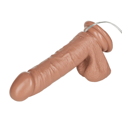 Emperor 6 Inch Life Like Vibrator Flesh Brown|Side View|"vibrator detail - side view"