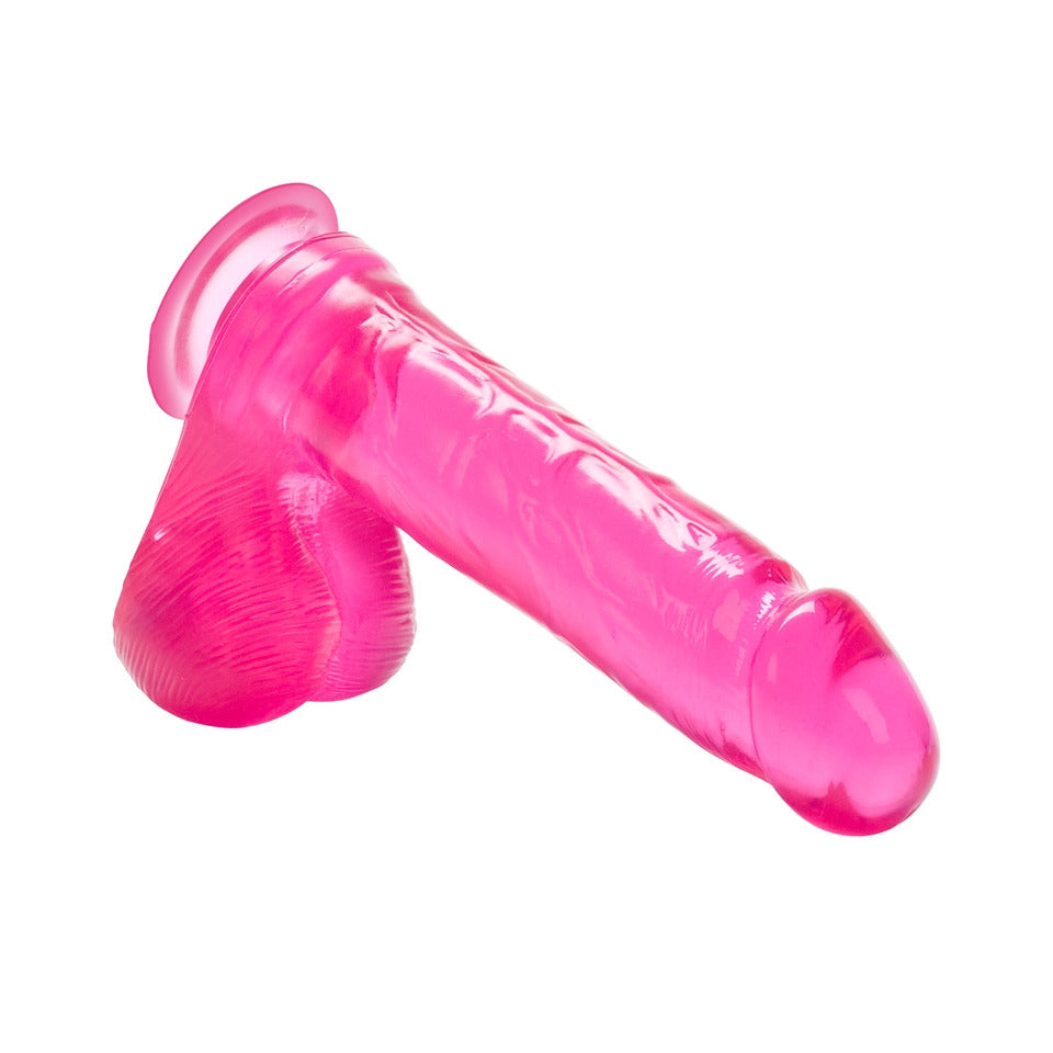 Jelly Royale 6 Inch Dong Pink|Side View|"pink detail - side view"
