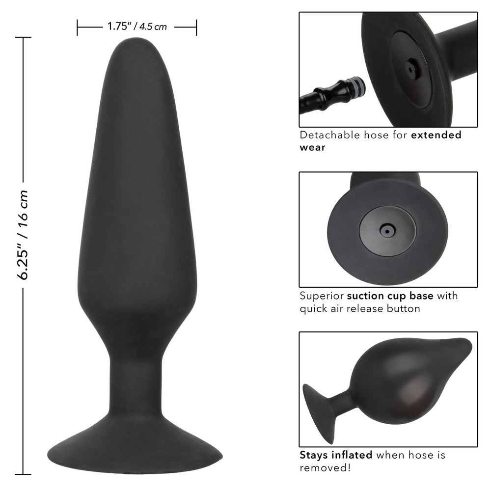 XL-Silicone-Inflatable-Butt-Plug|Front View|"large silicone pleasure system-front view"
