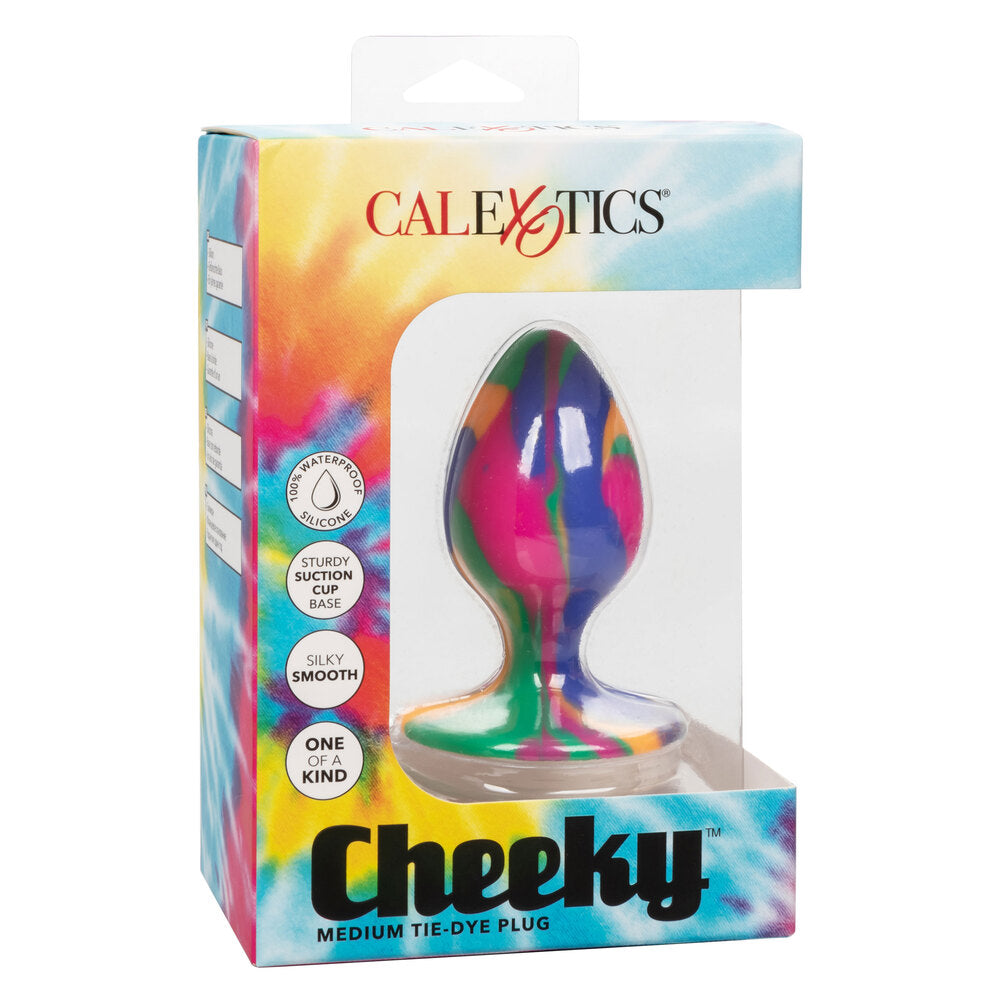 Cheeky Medium Tie Dye Butt Plug|Set View|"complete tie dye set-set view"|