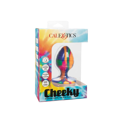 Cheeky Medium Swirl Tie Dye Butt Plug|Set View|"complete swirl set-set view"|
