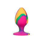 Cheeky Large Tie Dye Butt Plug|Front View|"large tie dye plug-front view"|