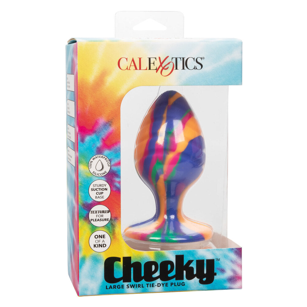 Cheeky Large Swirl Tie Dye Butt Plug|Set View|"complete swirl set-set view"|