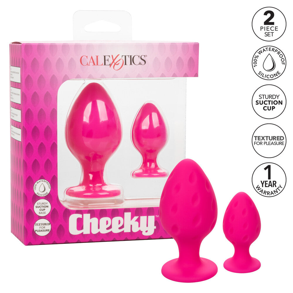 Cheeky-Butt-Plug-Duo-Pink|Set View|"complete kit-set view"