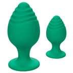 Cheeky-Butt-Plug-Duo-Green|Front View|"duo plug-front view"