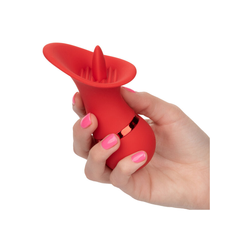 French Kiss Seducer Teasing Tongue Vibrator|Side View|"Premium pleasure device - side view"