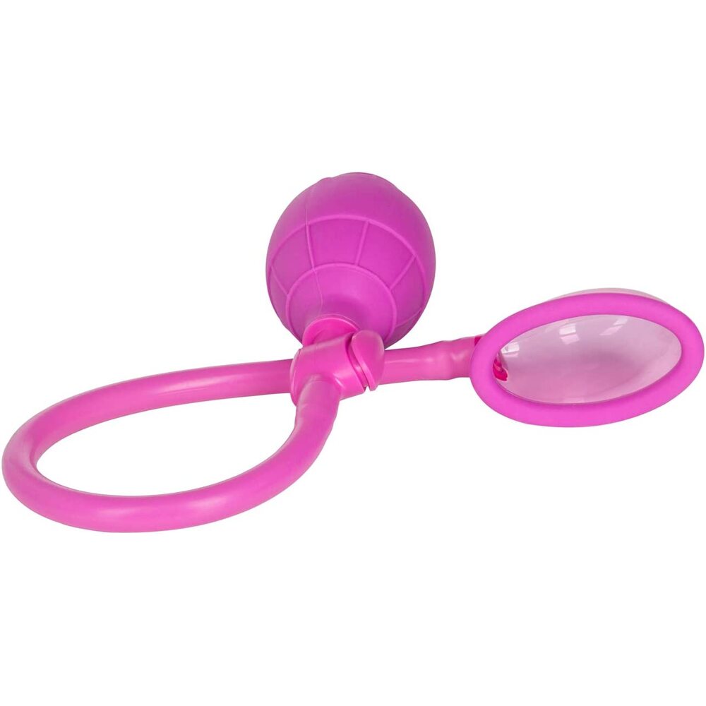 Mini-Silicone-Clitoral-Pump-Pink|Side View|"compact pump design-side view"